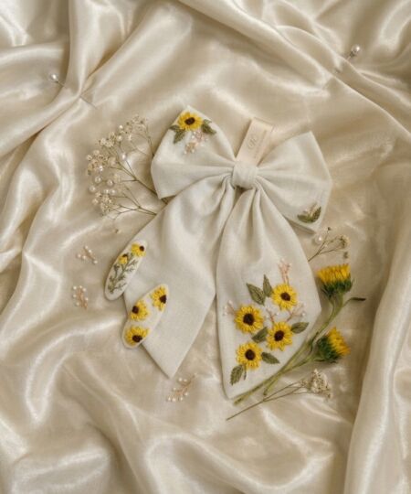 Sunflower Combo Bow with Pin