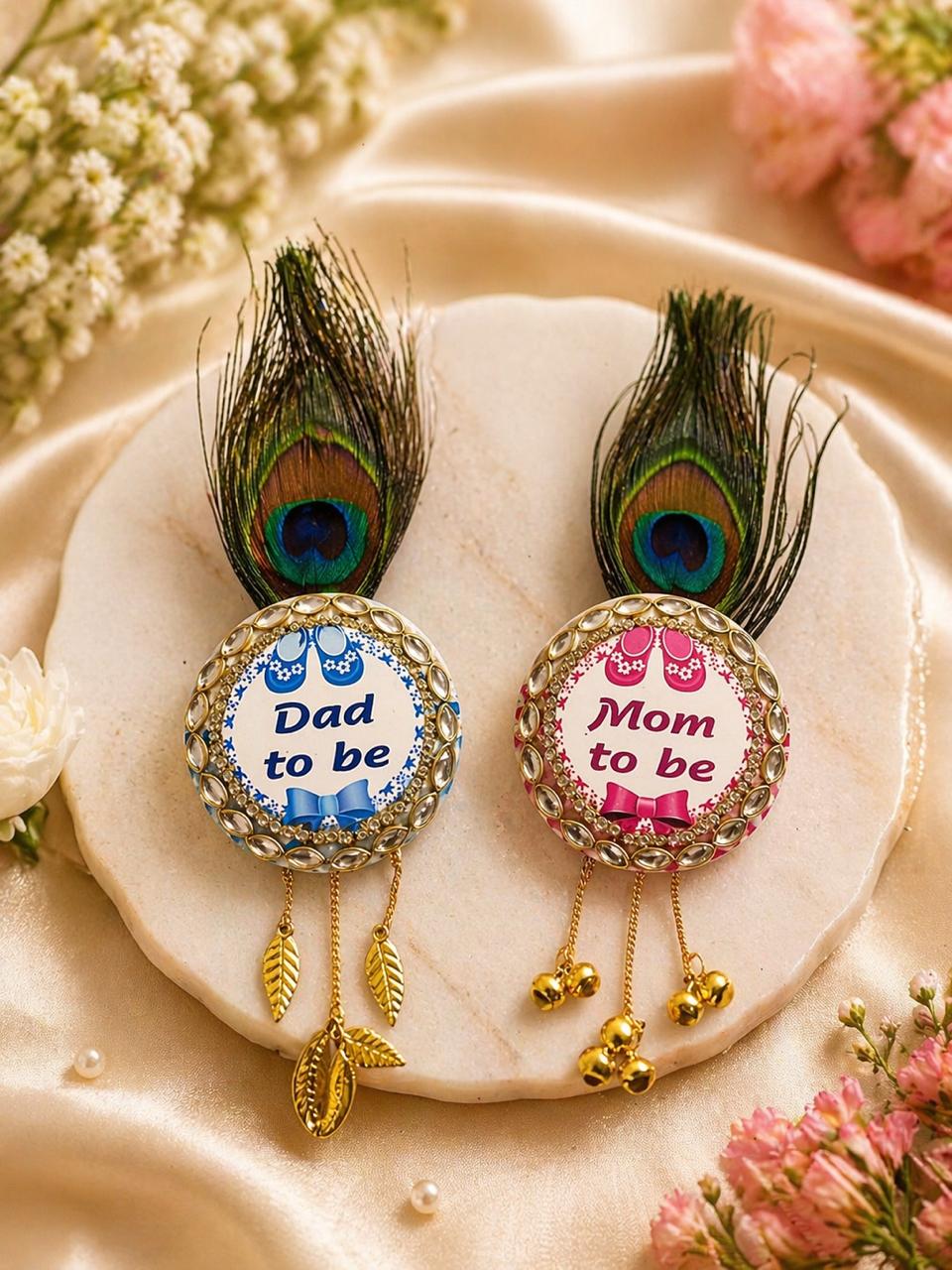 Mom To Be & Dad To Be Badges (Pin)